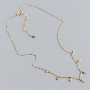 Trang Sức Nữ Mới Nhất Vòng Cổ Bạc Sterling 925 Vòng Cổ Kim Cương Zircon Collier Femme - Product Image 6