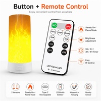 Lampe de table LED à flamme rechargeable par USB, lumière d'ambiance à capteur de gravité, lampe de bureau décorative magnétique suspendue avec télécommande