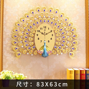 Grande Orologio da Parete in Metallo a Forma di Pavone, Decorazione <span class=keywords><strong>Vintage</strong></span> con Movimento Silenzioso e Cornice di Lusso Magnetica - Product Image 4