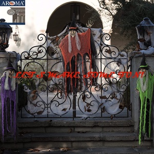 Decorazioni Classiche da Appendere per Halloween a Tema <span class=keywords><strong>Strega</strong></span>, Spaventose e Inquietanti, in Tessuto Arancione, Verde e Viola per Feste, Tavola, Casa Stregata e Oggetti di Scena per Bar - Product Image 5