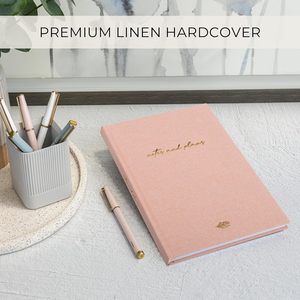 Haute qualité sur mesure lin lié tissu relié couverture rigide A5 auto-soin bien-être Notes et plans Journal blocs-notes - Product Image 2
