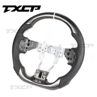 Volante de Cuero y Fibra de Carbono Compatible con Mitsubishi LANCER EVO 7 8 9