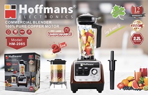 Mixeur Commercial Haute Puissance Hoffmans HM-2085 4800W <span class=keywords><strong>2</strong></span>-en-1 Incassable avec Bol PC <span class=keywords><strong>2</strong></span>,2L et Engrenages Métalliques, Broyeur à Mur, Vente en Gros Afrique, Meilleure Vente - Product Image 3