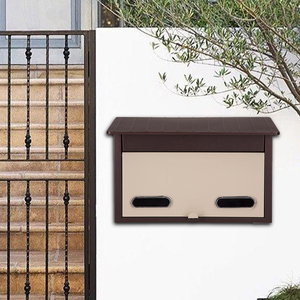 Boîte aux lettres murale en métal d'extérieur classique avec serrure de fenêtres en acrylique pour <span class=keywords><strong>la</strong></span> livraison de colis de <span class=keywords><strong>poste</strong></span> et de bureau de jardin d'appartement - Product Image 1