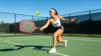 Raquette de pickleball en fibre de verre 16 mm 419x190 mm 225 g Logo personnalisé Vente en gros Raquette d'entraînement professionnelle pour adultes Qingwan Rouge