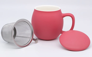 Tazza da tè in ceramica da 11 once tazza da caffè in ceramica portatile <span class=keywords><strong>con</strong></span> <span class=keywords><strong>coperchio</strong></span> e infusore per una <span class=keywords><strong>tisana</strong></span> perfetta da regalo - Product Image 6