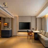 Ensembles de meubles de chambre d'hôtel en bois massif pour appartements, style minimaliste moderne, prix de gros