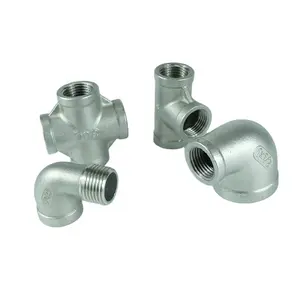 Npt Fitting DKV Stainless Steel Pipe Fitting SS304/316/316L Steel Pipe Flanges Fittings Nipples 1/8"-4" 150LB NPT BSP THREADED FITTINGS