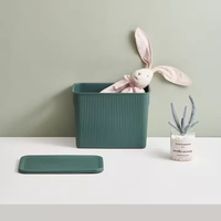 Boîte de rangement en plastique empilable avec couvercle, plusieurs tailles, boîte de rangement opaque pour articles divers avec poignées pour placard et garde-manger