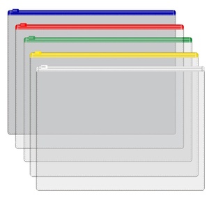 Công suất lớn A5 lưu trữ dây kéo đóng cửa sinh viên tổ chức A4 tập tin trong suốt và A6 thư mục mô hình với B5 Logo chèn Túi - Product Image 1