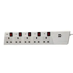 OSWELL Nigeria Hot Selling electronic product switches and outlet British Plug & Socket Portable USB Power strip