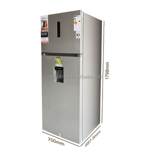 290L <b>Silver</b> Refrigerator 220V 50HZ Double Doors With Water Dispenser No Frost <b>Freezer</b> Energy for Household Hotel Department Use - Product Image 2
