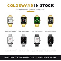 Montres à quartz Skmei Orologio 1954, montres-bracelets avec logo personnalisé, montre carrée Jam Tangan