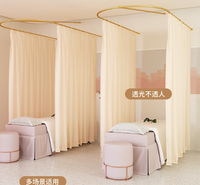 Paravent de Salon Moderne en Acier Inoxydable en Forme de U, Pliable, Réglable et Portable pour Soins de Beauté et Spa