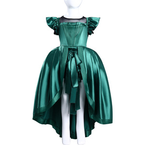 Vestito Verde Agnes per Bambini, Costume Cosplay Famiglia Addams, Cosplay Agnes per Adulti - Product Image 5