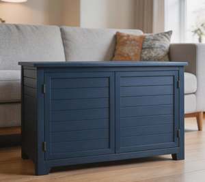 <span class=keywords><strong>Cage</strong></span> à <span class=keywords><strong>lapin</strong></span> compacte d'intérieur en bois de sapin bleu marine personnalisée pour <span class=keywords><strong>lapin</strong></span> pygmée, gain de place, pour salon, pour petits animaux - Product Image 2