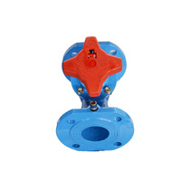 Vanne papillon double excentrique en fonte de graphite sphéroïdal à commande manuelle, raccordement fixe par bride, vente directe usine UBT