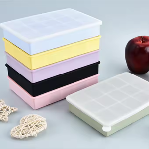 Nouveau couvercle en silicone pour bac à glaçons en gel de 15 cubes, anti-odeur, anti-bactérien, pour la conservation des glaçons frais, bac à glaçons carré - Product Image 2