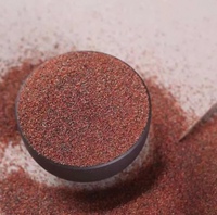 Granat rouge de haute dureté, 80 mesh, testé et approuvé ISO9001, qualité supérieure, pour machine de découpe jet d'eau, abrasif au granat.