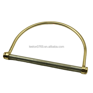 <span class=keywords><strong>Accessori</strong></span> per borsa di scorta di buona qualità con manico in pelle di metallo dorato lucido - Product Image 5