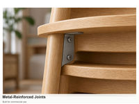 Chaise de salle à manger empilable en chêne naturel, dossier massif, chaise en kit pour café, restaurant, salle d'événements