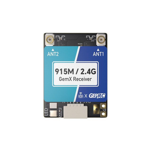 GEPRC ELRS 915 MHz/24 GHz GemX Gemini Dual-Frequency Receiver for FPV Racing Drones