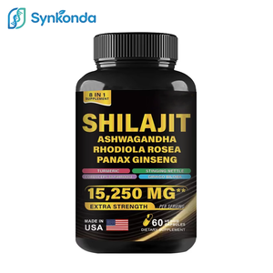 ホットセール 15250mg/1回分 シラジット 8 in 1 フォーミュラ カプセル 栄養補助食品 60カプセル ロディオラ・ロゼア 高麗人参 - Product Image 1