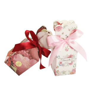 Boîte à Bonbons Hexagonale en Carton avec Logo Personnalisé et Vernis UV Vert Or Rouge Cadeau de Mariage pour Demoiselle d'Honneur avec Message de Bénédiction pour Chocolats Sucrés - Product Image 5