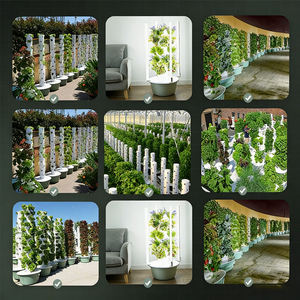 Tour de jardinage vertical hydroponique AGG à 5 niveaux, grands bacs empilables, 20 sites de plantation, alimentation en nutriments, réservoir de coco coir, pompe longue - Product Image 4