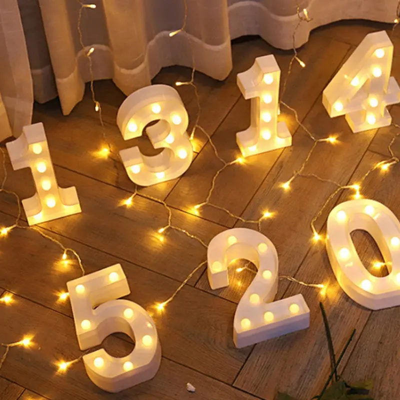 Giant Large Electronic Signs LED Rgb 4ft 5ft Big Light up Marquee Letter Number Lights for Event Wedding Supplies