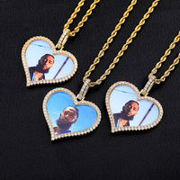 Joyería de hip hop para hombre, regalos personalizados, imagen de foto personalizada, collares de moda, collar de circón con incrustaciones