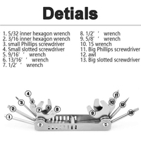 Outil de réparation de plongée et de snorkeling 11 en 1, équipement de plongée, outil multifonction en acier inoxydable, kit d'outils de plongée