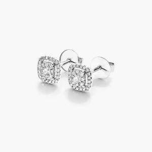 High Shine Premium 925 Sterling Silver Moissanite Diamond <b>Stud</b> <b>Earrings</b> Fine Jewelry for Women Wedding Anniversary Special Gift - Product Image 1