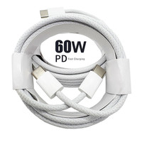Cable de Carga Rápida USB-C a USB-C de 60W y 2M, Precio de Fábrica, para Teléfono 15 16 17 Pro Max
