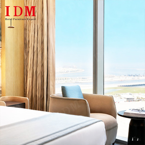 Juego de Muebles de Dormitorio de Lujo Costero IDM, Cama Tapizada Moderna Ecológica de Alta Gama, Mesita de Noche Inspirada en un Apartamento Oceánico - Product Image 2