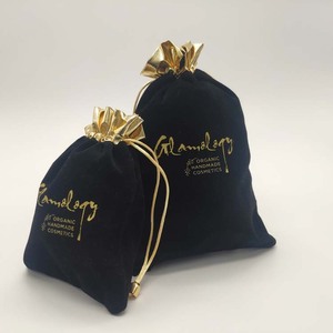 Pochette cadeau en velours à cordon de serrage avec pompon, noir fumé, double couche, pour cartes de tarot - Product Image 6