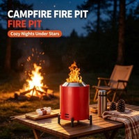 Brasero de jardin personnalisé en acier inoxydable pour terrasse extérieure, chauffage au bois, table de camping, poêle de jardin