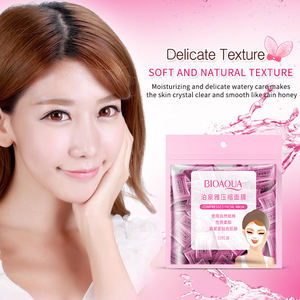 OEM BIOAQUA meilleures ventes prix d'usine <span class=keywords><strong>tissu</strong></span> en coton nettoyage simple visage beauté produit cosmétique <span class=keywords><strong>masque</strong></span> compressé - Product Image 2