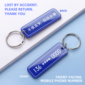 Portachiavi in Acrilico, Simili a Targhe Automobilistiche, con Numeri Personalizzabili, Ideali per <span class=keywords><strong>Proprietari</strong></span> di <span class=keywords><strong>Auto</strong></span>, Regalo di Grande Valore - Product Image 6