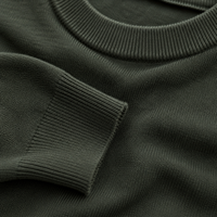 Pull tricoté épais pour homme, coupe ample, col rond, en coton biologique, style décontracté, côtelé