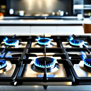 Cuisinière à gaz portable commerciale de cuisine, 6 brûleurs, camping, acier inoxydable, plaque de cuisson électrique commerciale, propane, butane, GPL, usage domestique - Product Image 1