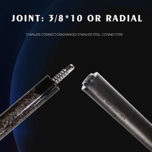 人気！在庫あり 12mm カーボンファイバー キャロムキュー 最新 流砂デザイン ビリヤード プールキュー 1410mm ラジアル ブラックHタップ カスタマイズ可能 - Product Image 4