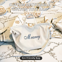 Sac fourre-tout en toile personnalisable Chuanghua, recyclable, avec motif lettres et fermeture éclair, taille moyenne, idéal pour les courses