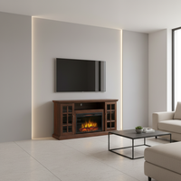 Fabricant sur mesure de cheminées électriques en bois avec support TV