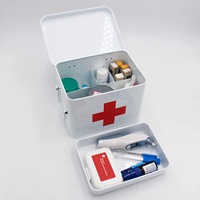 Trousse de premiers soins en métal, boîte de premiers soins, boîte de rangement pour médicaments