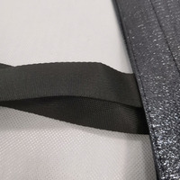 Sacs fourre-tout de luxe réutilisables noirs à stratification métallique de haute qualité avec logos