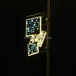 Decorazione stradale 2d polo scultura motivo natale paesaggio esterno impermeabile Ip65 motivo luce - Product Image 2