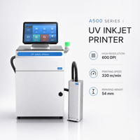 Impresora de Inyección de Tinta UV A500 a Precio de Fábrica, Fabricante de Impresoras Ricoh G5 de 600 DPI y 54 mm de Alta Resolución para Plástico, Metal, Vidrio y Madera