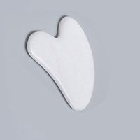 Outil de massage facial et corporel en pierre de Gua Sha en forme de corne, en quartz rose naturel et jade blanc, vente en gros