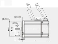 Moteur servo avec système d'entraînement 400W 220V 3000RPM 1.27N.m Triphasé Automatisation industrielle Matériel en aluminium